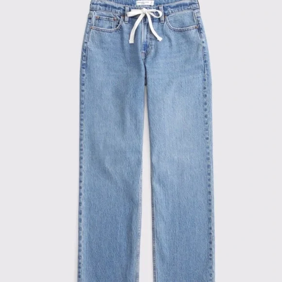 Abercrombie & Fitch Curve Love Low Rise Baggy Jeans Womens 34 Regular NWT - Picture 6 of 10